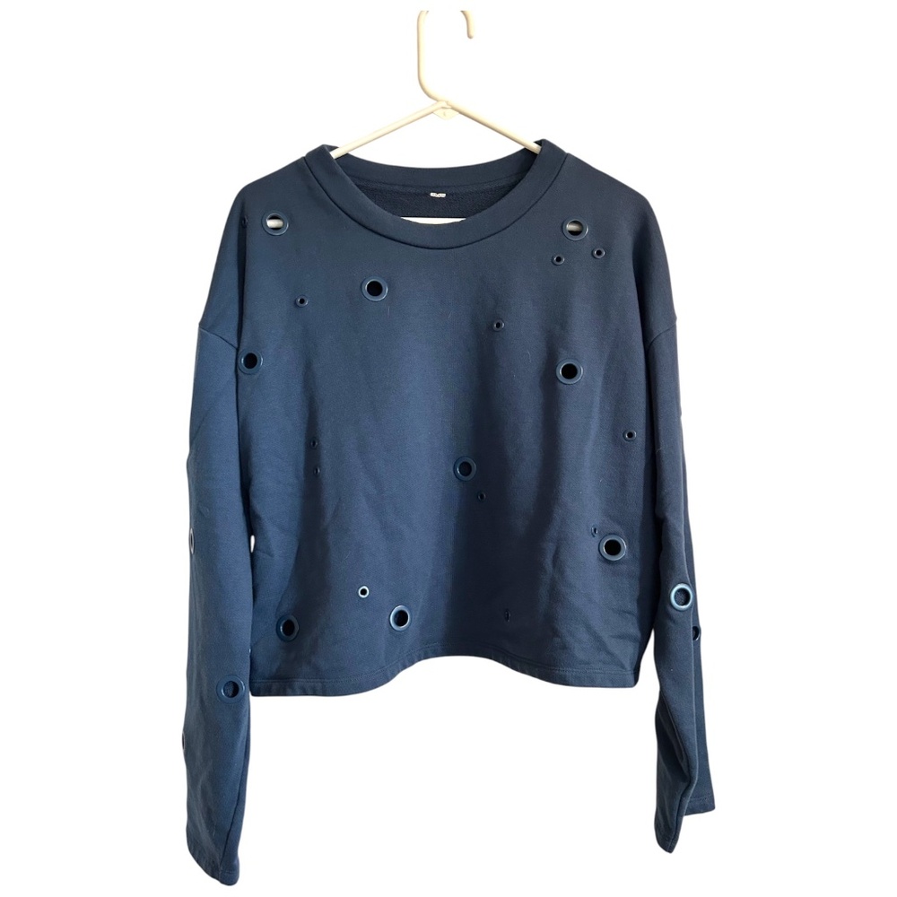 ALO Yoga Cadence Grommet Cropped Sweatshirt | Sz Large